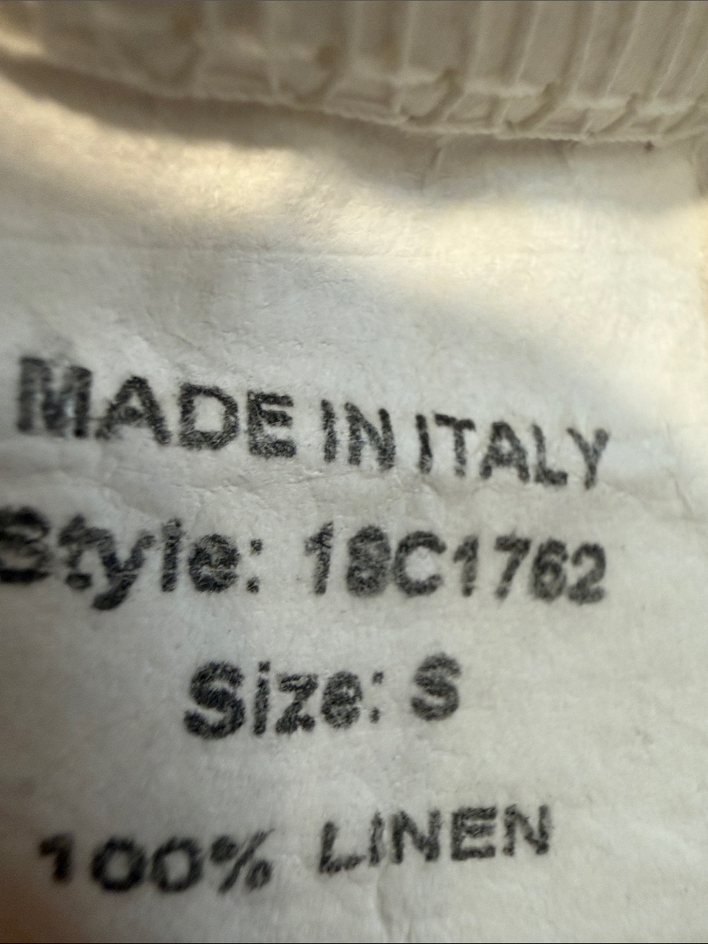Francesca Bettini 100% Linen Blouse Made in Italy White Relaxed Fit Small - Picture 3 of 4